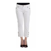 Bijgesneden jeans merk Capri Ermanno Scervino , White , Dames