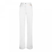 Wijde witte katoenen jeans Elisabetta Franchi , White , Dames