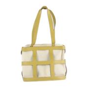 Pre-owned Canvas shoulder-bags Salvatore Ferragamo Pre-owned , Yellow ...
