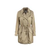 Pre-owned Polyester outerwear Moncler Pre-owned , Beige , Dames