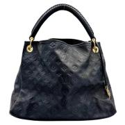 Pre-owned Leather handbags Louis Vuitton Vintage , Black , Dames