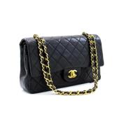 Chanel Timeless Medium Double Flap Tas Chanel Vintage , Black , Dames