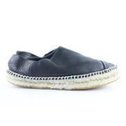 Pre-owned Platte Leren Espadrilles Chanel Vintage , Black , Dames