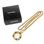 Tweedehands Gouden Metalen Chanel Ketting Chanel Vintage , Yellow , Da...