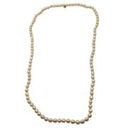 Pre-owned Metal necklaces Chanel Vintage , Beige , Dames