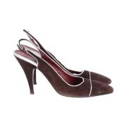 Pre-owned Suede heels Prada Vintage , Brown , Dames