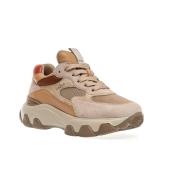 Beige Hyperactive Sneakers van Suède en Stof - Maat 36 Hogan , Pink , ...