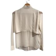 Pre-owned Silk tops Valentino Vintage , Beige , Dames