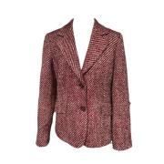 Pre-owned Wool outerwear Burberry Vintage , Red , Dames