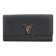 Pre-owned Leather wallets Louis Vuitton Vintage , Black , Dames