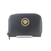 Pre-owned Leather wallets Versace Pre-owned , Black , Dames