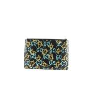 Gucci GG Clutch, Zwart Leer Gucci Vintage , Black , Unisex