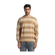 Round-neck Knitwear President's , Beige , Heren