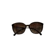 Tweedehands Zwarte Plastic Zonnebril Chanel Vintage , Brown , Unisex