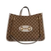 Pre-owned Canvas handbags Gucci Vintage , Beige , Dames