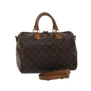 Pre-owned Canvas handbags Louis Vuitton Vintage , Brown , Dames