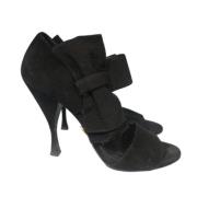 Pre-owned Suede sandals Prada Vintage , Black , Dames