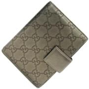 Tweedehands portemonnee van metallic leer Gucci Vintage , Gray , Dames