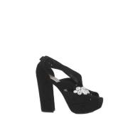 Pre-owned Suede heels Miu Miu Pre-owned , Black , Dames