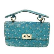 Pre-owned Velvet handbags Valentino Vintage , Blue , Dames