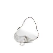 Pre-owned Leather shoulder-bags Dior Vintage , White , Dames