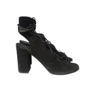 Pre-owned Suede sandals Saint Laurent Vintage , Black , Dames