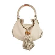 Vintage Canvas Schoudertas Gucci Vintage , Beige , Dames