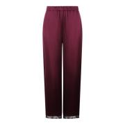 Wide Trousers Semicouture , Purple , Dames