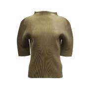 Pre-owned Polyester tops Issey Miyake Pre-owned , Green , Dames