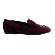 Pre-owned Suede flats Chanel Vintage , Purple , Dames