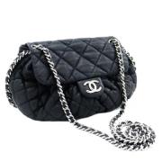 Pre-owned Leather chanel-bags Chanel Vintage , Black , Dames