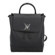 Pre-owned Leather backpacks Louis Vuitton Vintage , Black , Dames