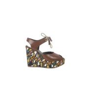 Pre-owned Leather sandals Yves Saint Laurent Vintage , Multicolor , Da...