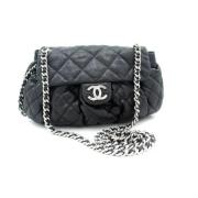 Pre-owned Leather chanel-bags Chanel Vintage , Black , Dames