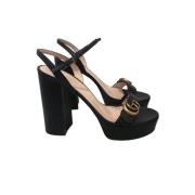 Pre-owned Leather sandals Gucci Vintage , Black , Dames