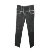 Tweedehands Grijze Denim Jeans met Riemlussen en Knoopsluiting Chanel ...