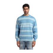 Round-neck Knitwear President's , Blue , Heren