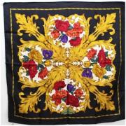 Pre-owned Silk scarves Salvatore Ferragamo Pre-owned , Black , Dames