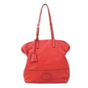 Pre-owned Leather shoppers Fendi Vintage , Red , Dames