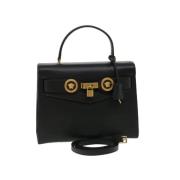 Pre-owned Leather handbags Versace Pre-owned , Black , Dames