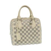 Pre-owned Leather handbags Louis Vuitton Vintage , White , Dames