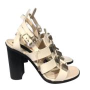 Pre-owned Leather sandals Proenza Schouler Pre-owned , White , Dames