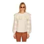 Ivory Broderie Anglais Shirt Sea NY , Beige , Dames