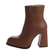 Camel Leren Platte Schoenen Souliers Martinez , Brown , Dames