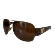 Pre-owned Plastic sunglasses Miu Miu Pre-owned , Brown , Dames