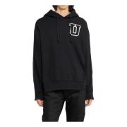 Zwarte hoodie met U-patch Undercover , Black , Heren
