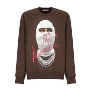 Bruine Katoenen Sweatshirt met Contrasterend Logo IH NOM UH NIT , Brow...