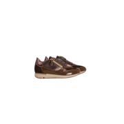 Sneaker met chunky zool, rits- en vetersluiting DL Sport , Brown , Her...