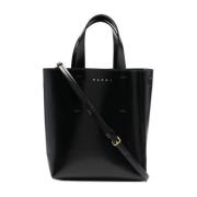 Mini Zwarte Museo Tas - Stijlvol en Elegant Marni , Black , Dames