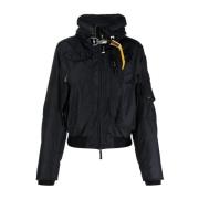 Gobi Gewatteerde Bomber met Capuchon Parajumpers , Black , Dames